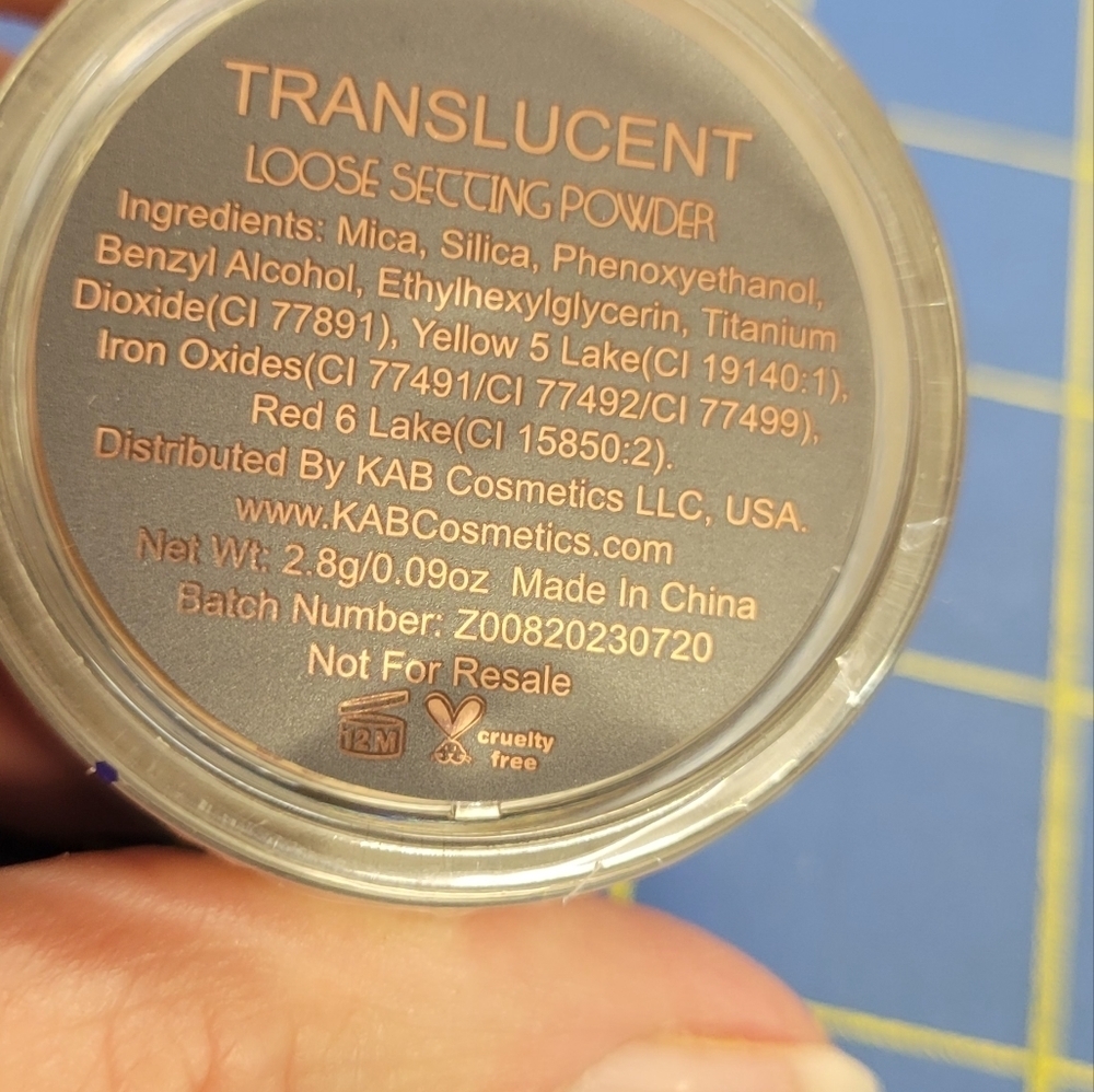KAB Translucent Loose Setting Powder 0.09oz